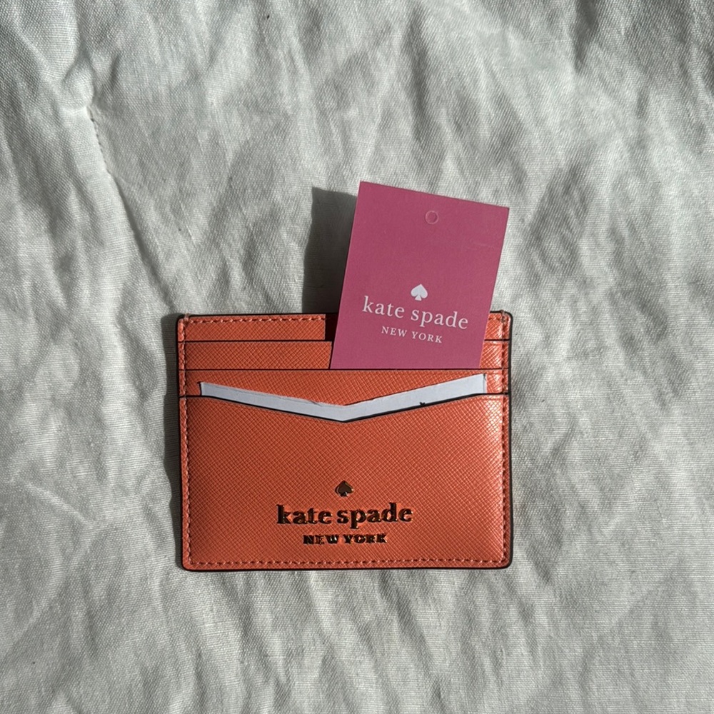 Kate Spade Orange / Peach Card Holder